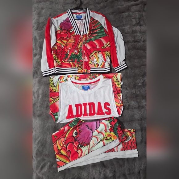 adidas Originals Other - Adidas Originals Rita Ora Dragon Print 3 Piece Set Size Small